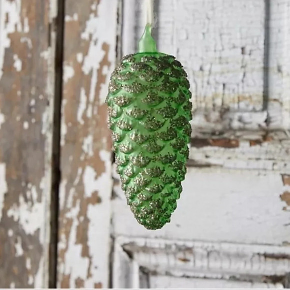 Anthropologie Glitter Pinecone Christmas Ornament - Picture 1 of 2